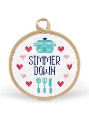 Genuine Fred Simmer Down In Stitches Pot Holder NWT